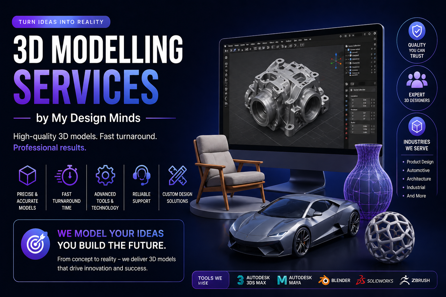High-Quality 3D Modelling Services in India
